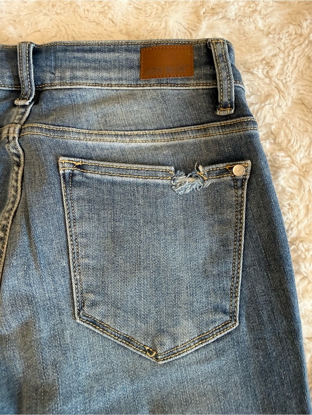 Judy Blue Distressed Skinny Jeans - Medium Blue - Picture 5 of 6